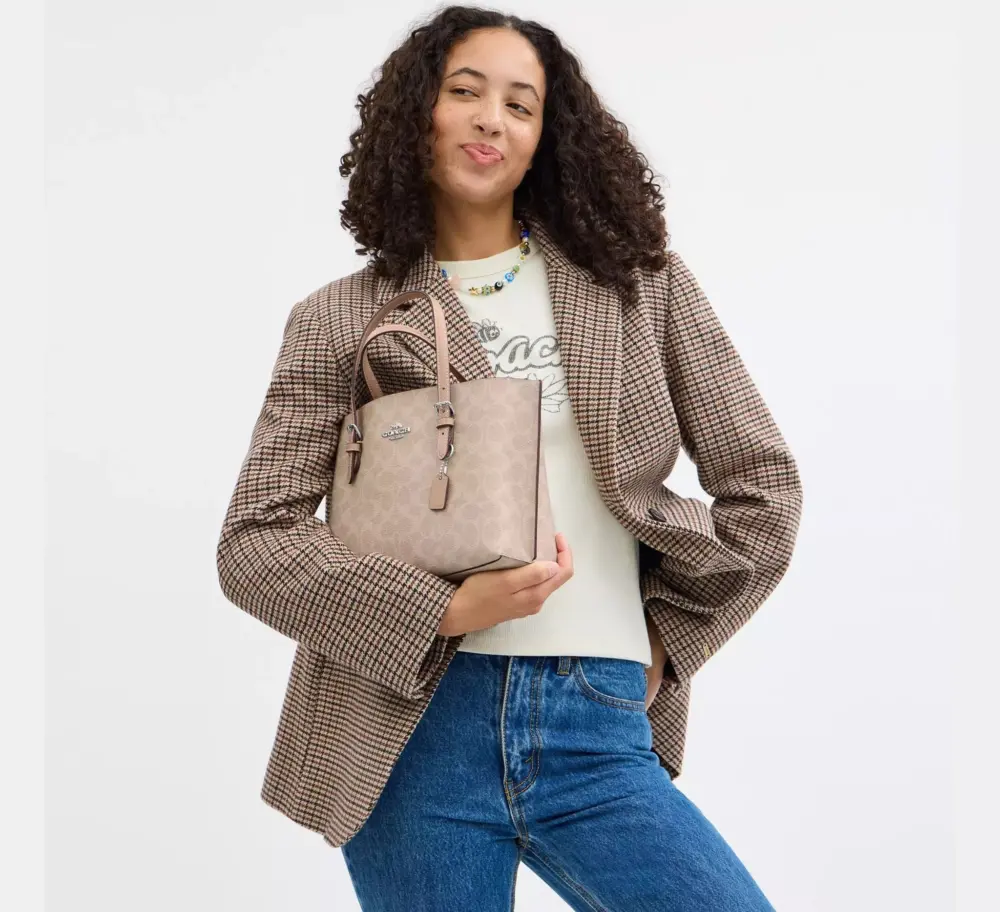 Túi Nữ Coach Mollie Tote Bag 25 'Taupe' CV965-SVPWH - Ảnh 3