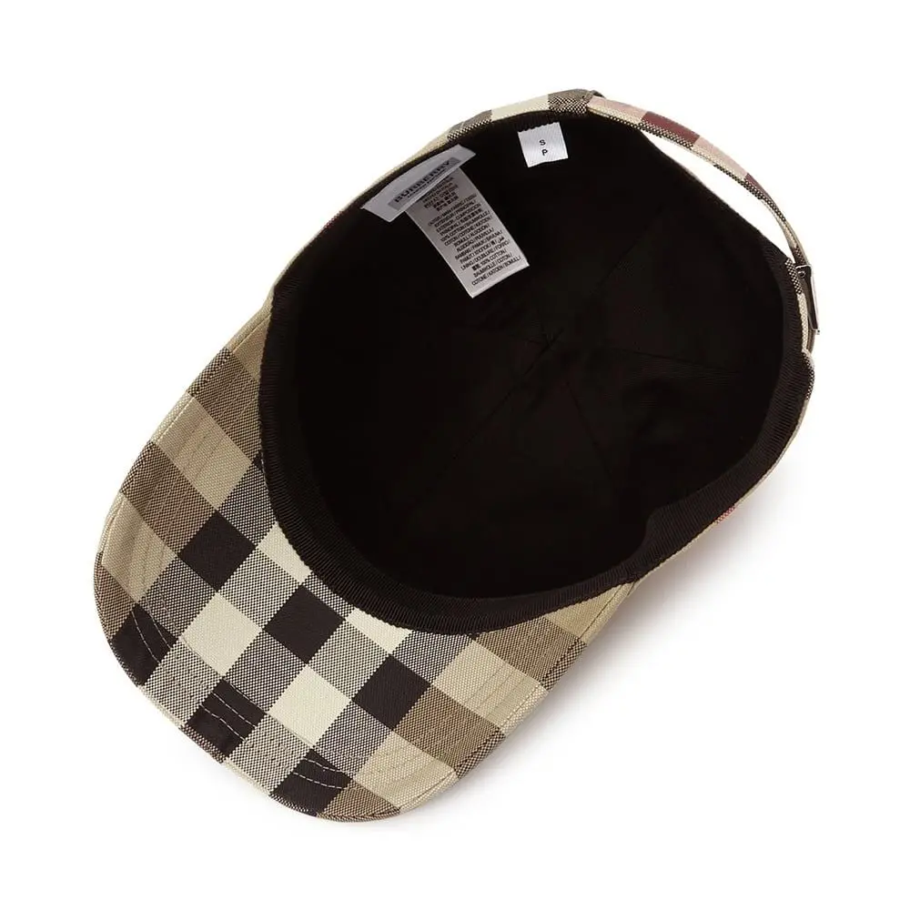 Mũ Burberry Embroidered Logo Check Baseball Cap 'Beige' 80680351 - Ảnh 3