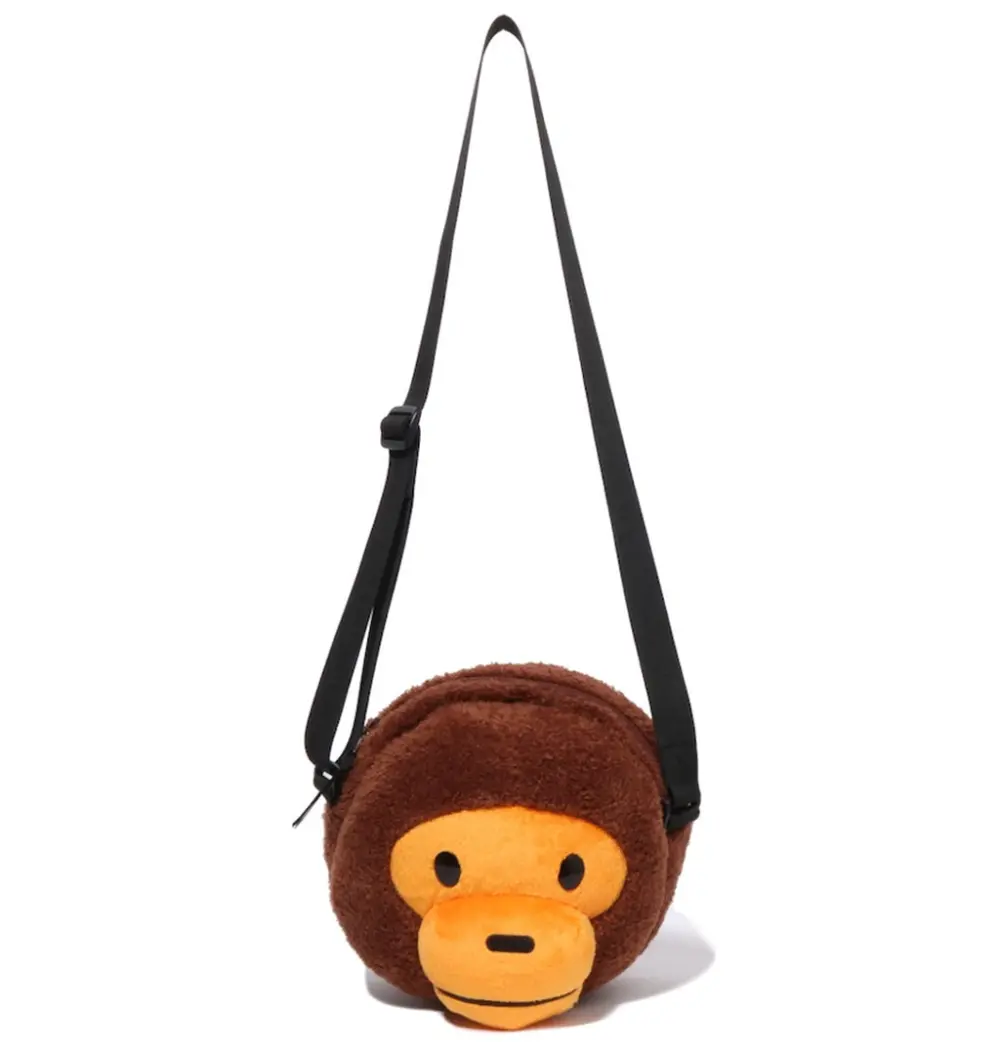 Túi Bape Kids Baby Milo Face Plush Doll Bag 'Brown' 0ZXBGK003903R