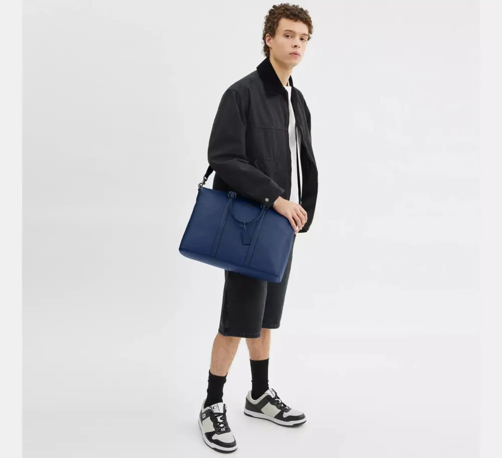 Túi Coach Caleb Work Bag 'Deep Blue' CY769-QBDEB - Ảnh 3
