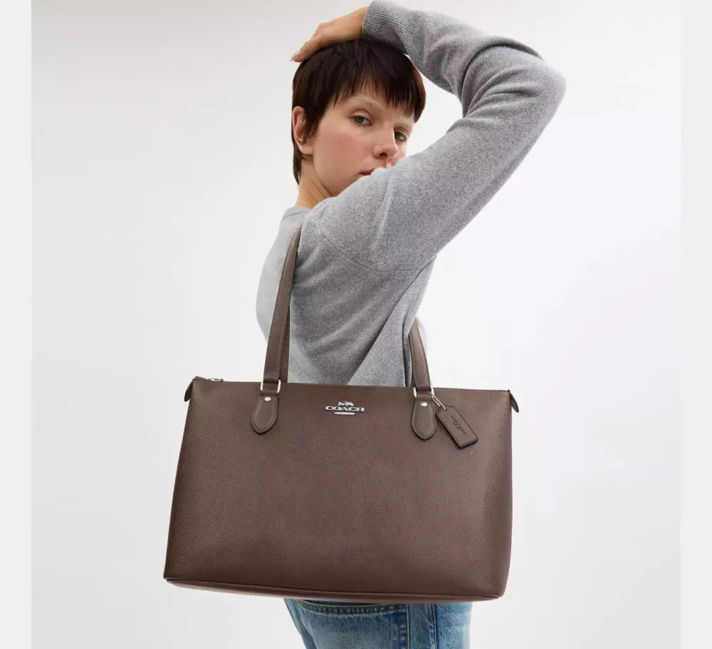 Túi Coach Gallery Tote Bag 'Im Dark Stone' CV402-IMV2R - Ảnh 4