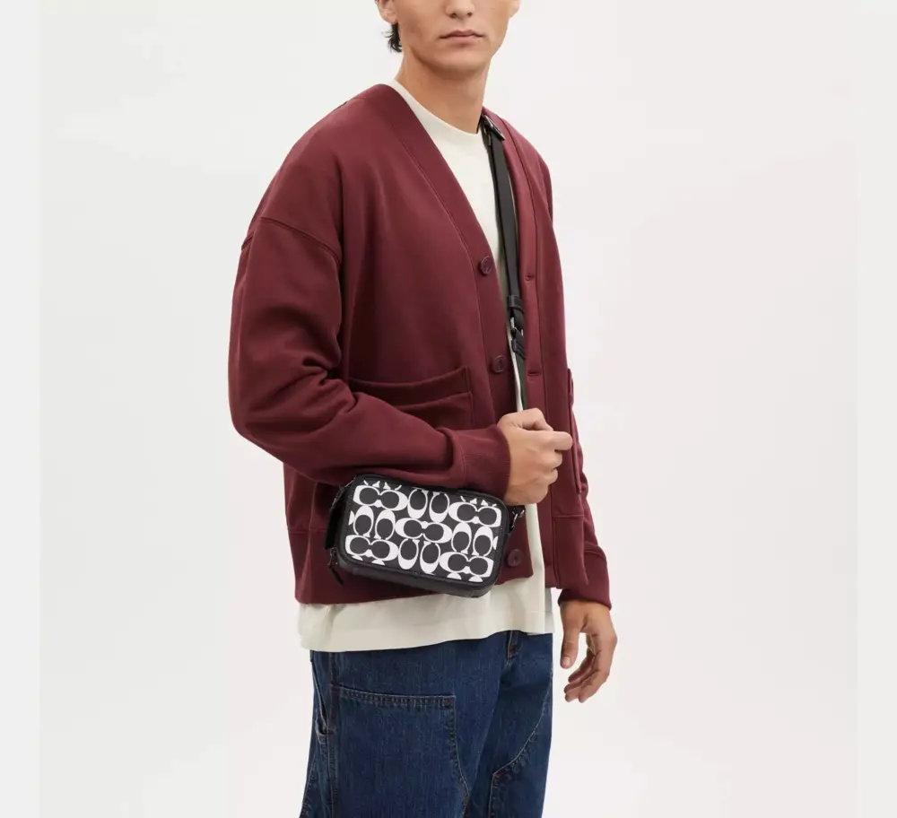 Túi Coach Wyatt Crossbody 'Black White' CP183-QBL77 - Ảnh 3
