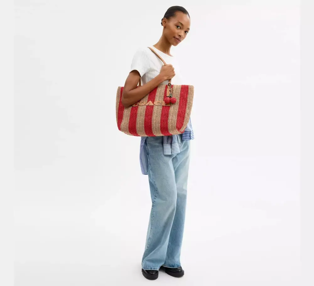 Alternative view of Túi Coach Large City Tote Bag 'Tan Red' CER29-IMZ1Y