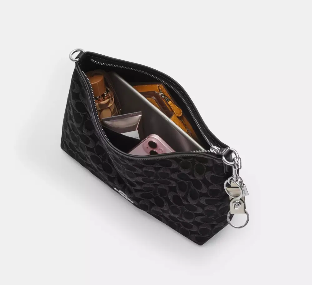 Túi Coach Laurel Shoulder Bag 'Black' CDE44-SVBK - Ảnh 3