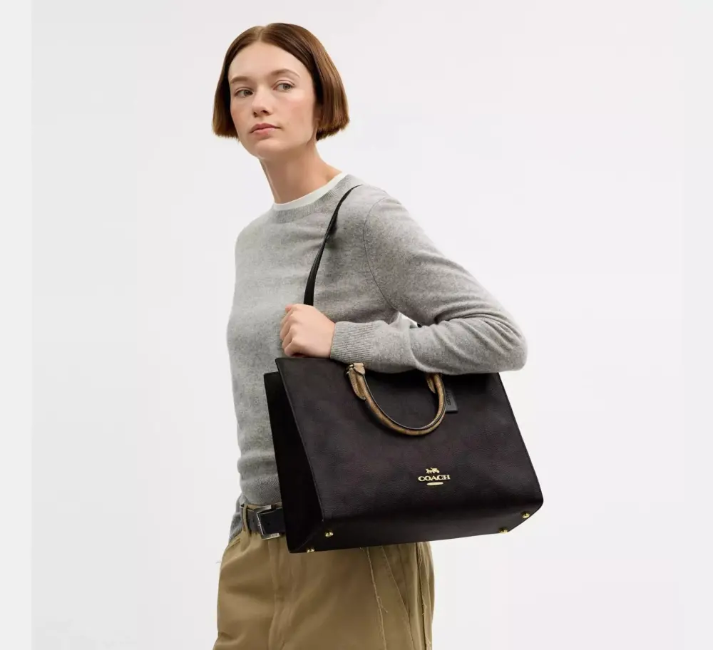 Túi Coach Maggie Tote Bag 'Walnut' CY677-IMXI8 - Ảnh 5