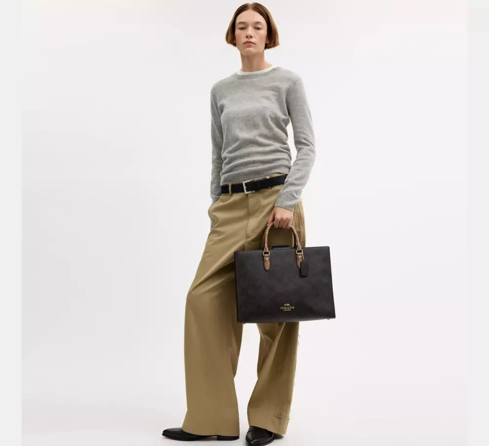 Túi Coach Maggie Tote Bag 'Walnut' CY677-IMXI8 - Ảnh 4