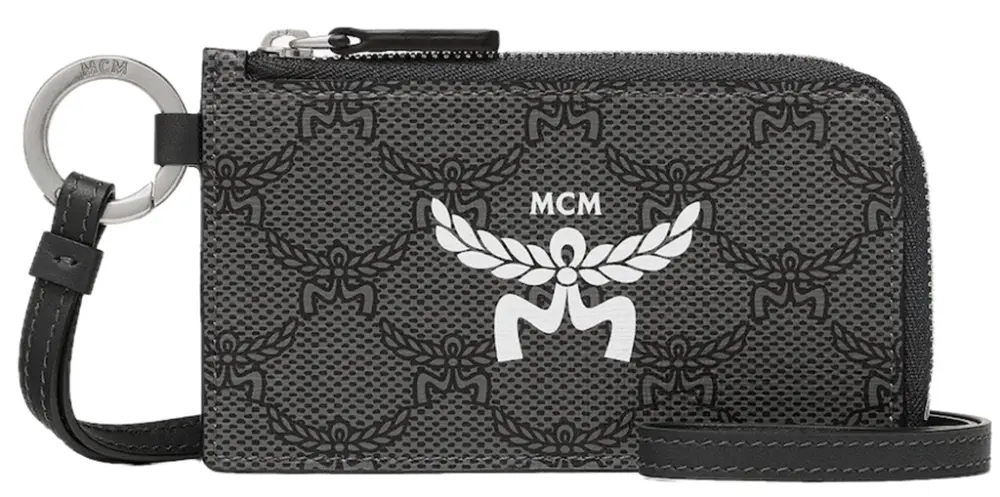 Ví MCM Himmel Lanyard Zip Card Case 'Grey' MXZESAC09ED001