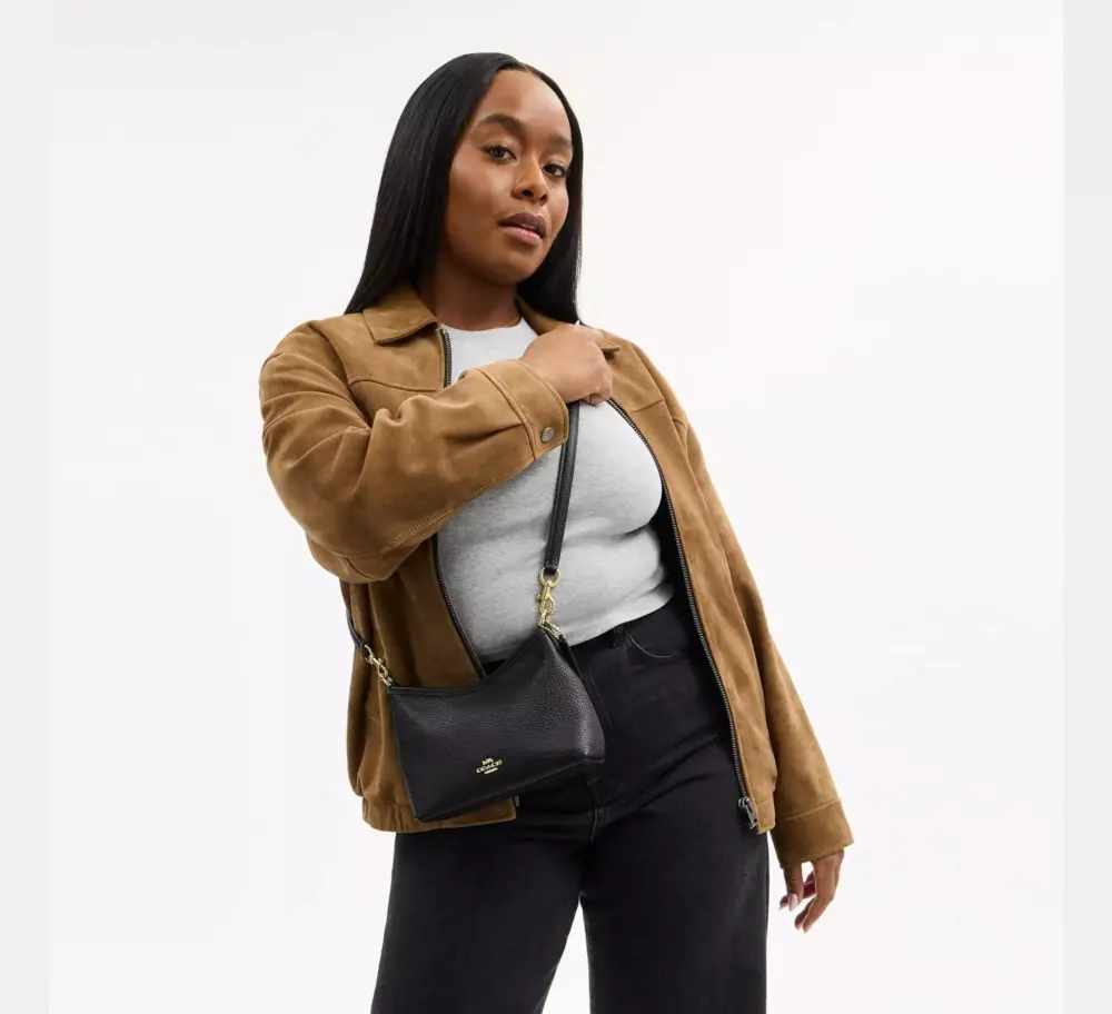 Túi Coach Laurel Small Shoulder Bag 'Black' CBH16-IMBLK - Ảnh 3