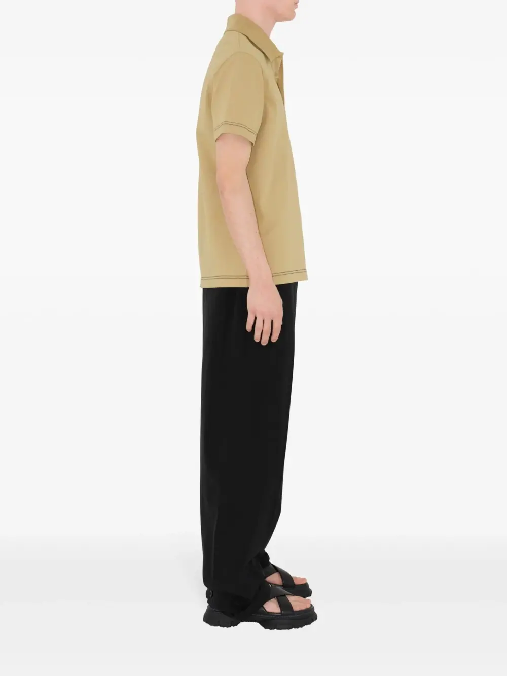 Áo Burberry Logo-embroidered Polo 'Beige' 8090489 - Ảnh 4