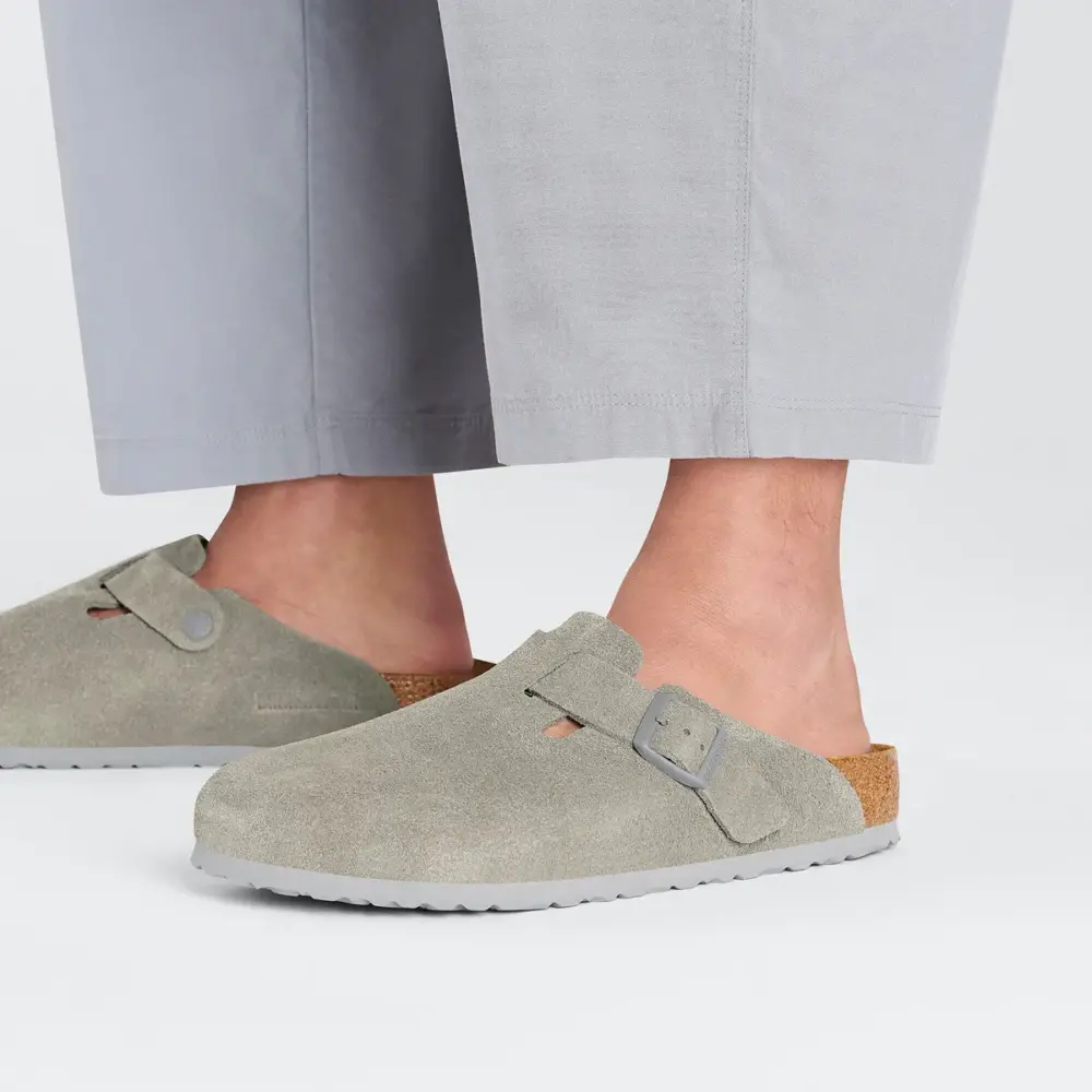 Giày Birkenstock Boston Suede ‘Stone Coin’ 1027688 - Ảnh 3