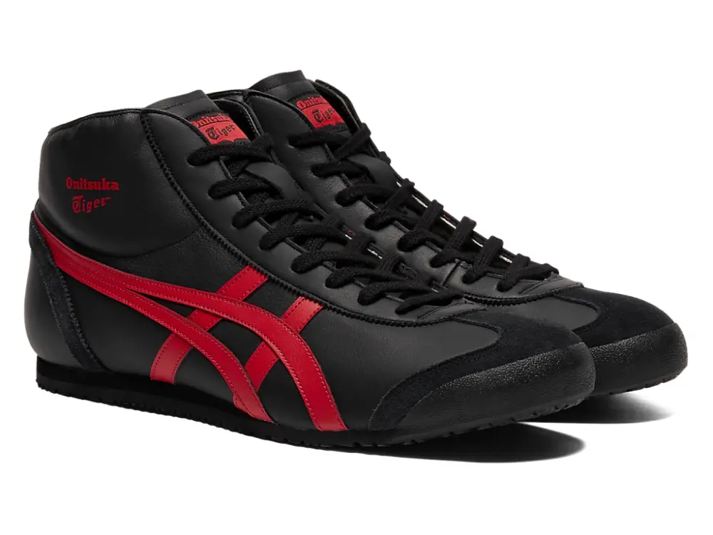 Giày Onitsuka Tiger Mexico Mid Runner ‘Black Red’ 1183B577-001 - Ảnh 5