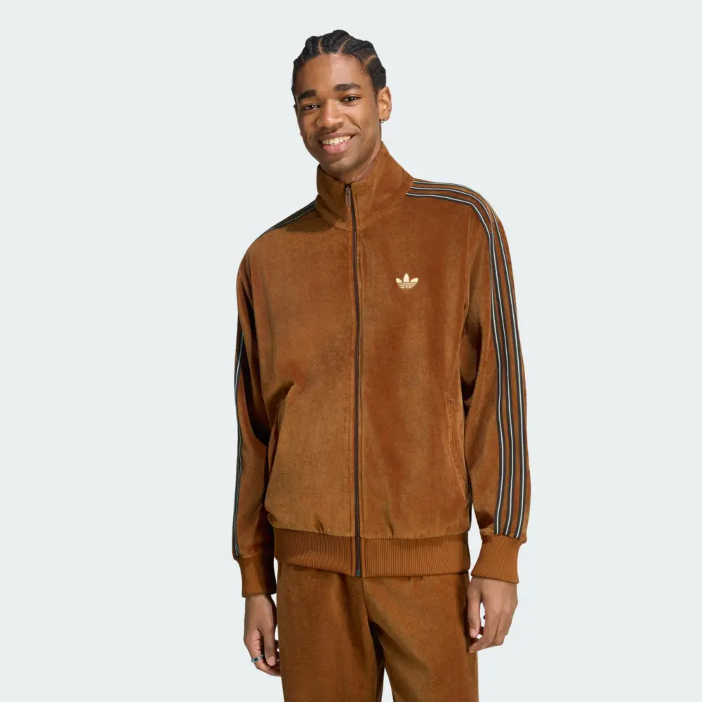 Áo adidas FIREBIRD VELOUR TRACK TOP 'Brown' KS7459 - Ảnh 5