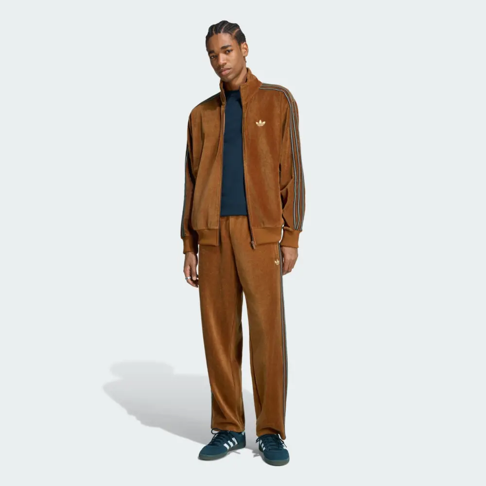 Áo adidas FIREBIRD VELOUR TRACK TOP 'Brown' KS7459 - Ảnh 3