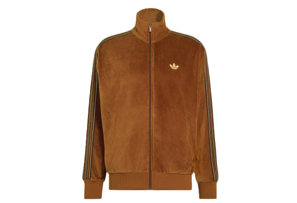 Áo adidas FIREBIRD VELOUR TRACK TOP 'Brown' KS7459