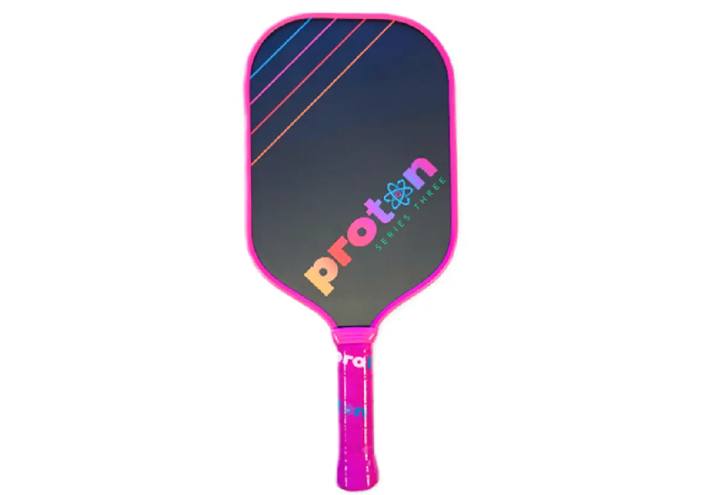 Vợt Pickleball Proton Series Three Raw Carbon 15mm ‘Raspberry’