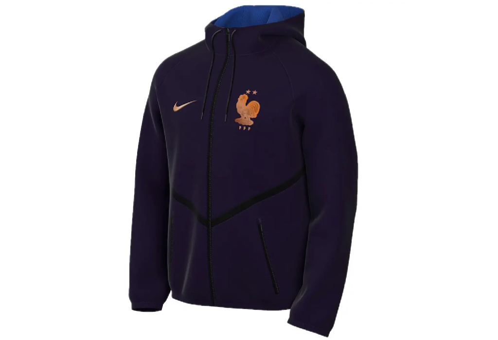 Áo Nike FFF France Soccer Anthem Jacket 'Navy Blue' IH1612-498