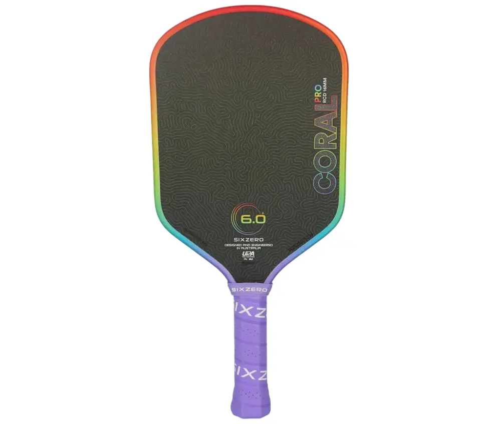 Vợt Pickleball Six Zero Coral Pro 16mm ‘Rainbow’