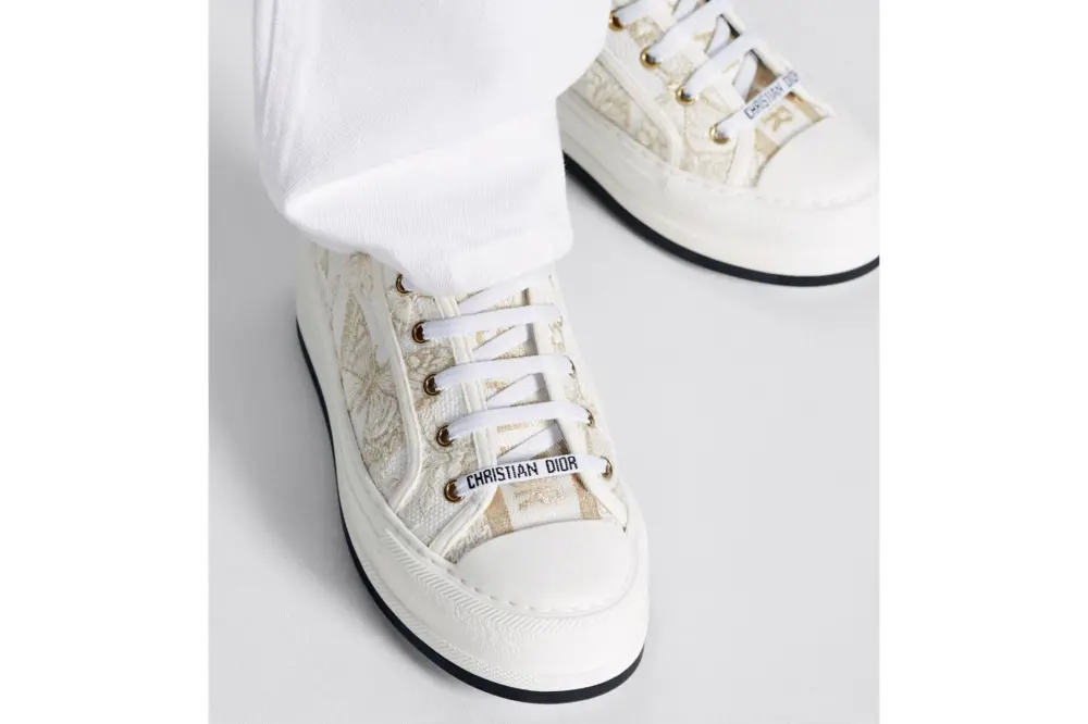 Giày Dior Walk'n'dior Platform 'White Gold-tone' KCK385ESR-S49K - Ảnh 5
