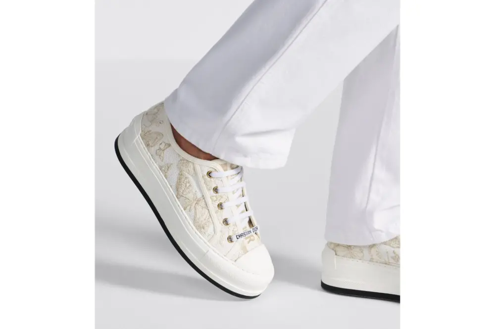 Giày Dior Walk'n'dior Platform 'White Gold-tone' KCK385ESR-S49K - Ảnh 4