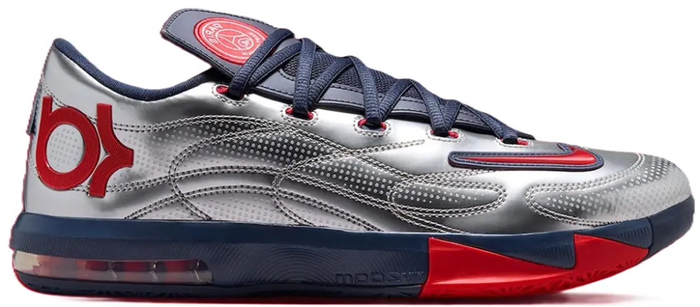 Giày Nike KD 6 x Paris Saint-Germain 'Metallic Silver Navy' IU0593-001