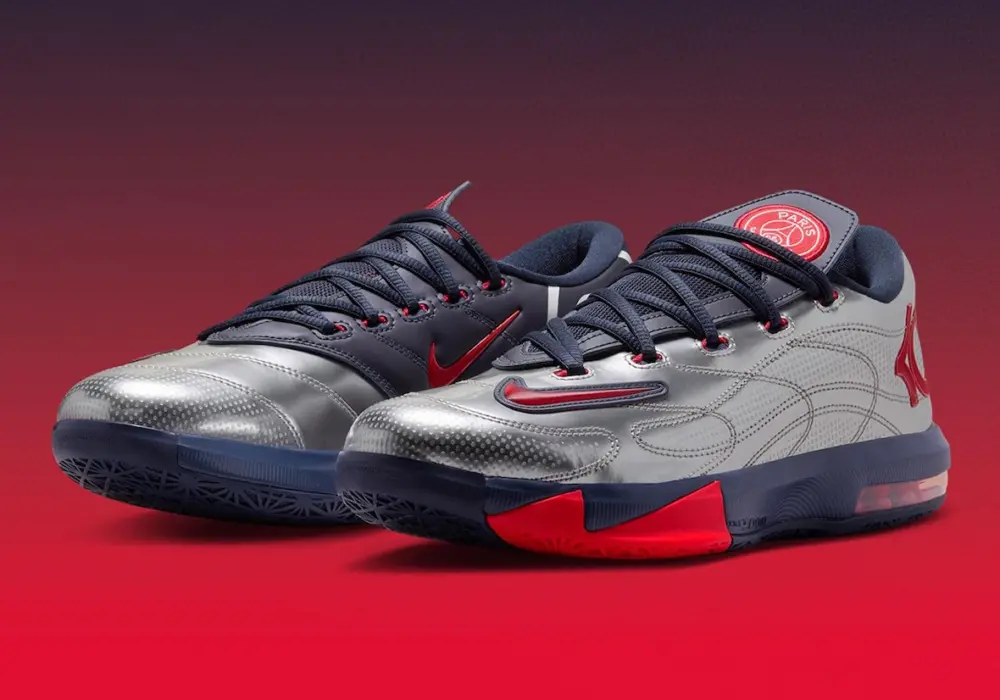 Giày Nike KD 6 x Paris Saint-Germain 'Metallic Silver Navy' IU0593-001 - Ảnh 4