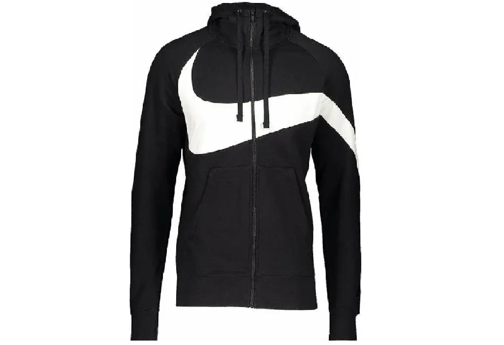 Áo Nike Sportswear Big Swoosh Fleece Sweater ‘Black White’ BQ6458-010