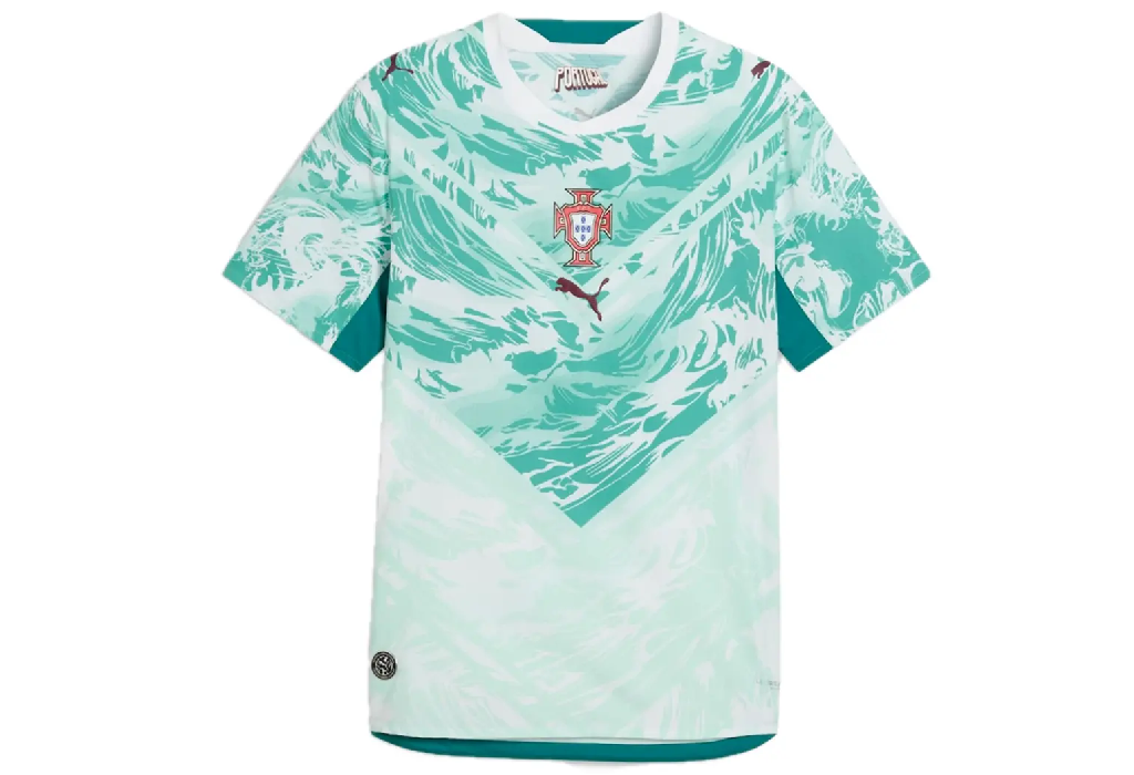 Áo Puma Portugal 2026 Away Authentic Jersey 'White-Green Lagoon' 783286-02