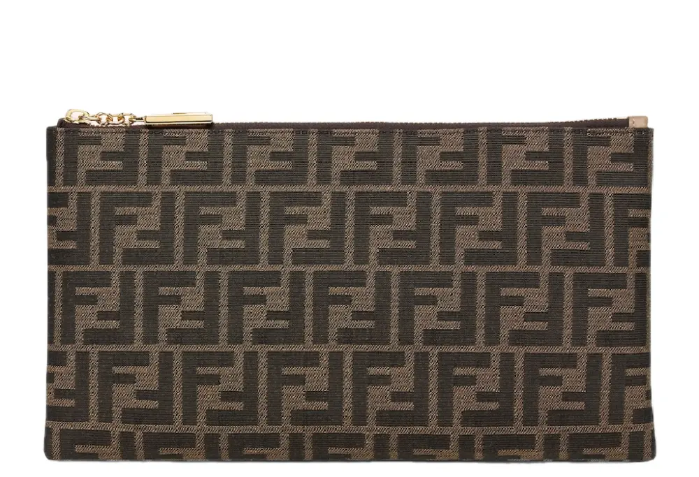 Túi Fendi Medium Tube Flat Pouch 'Brown' 8N0149AD23F1GE3