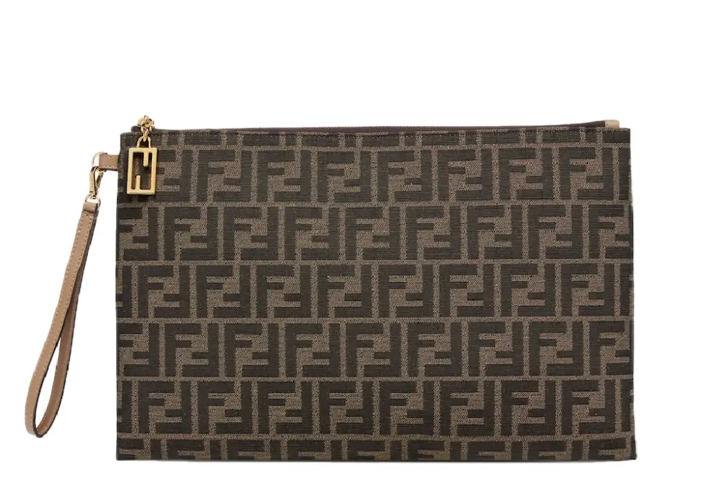 Túi Fendi Large Tube Flat Pouch 'Brown' 8N0178AD23F1GE3