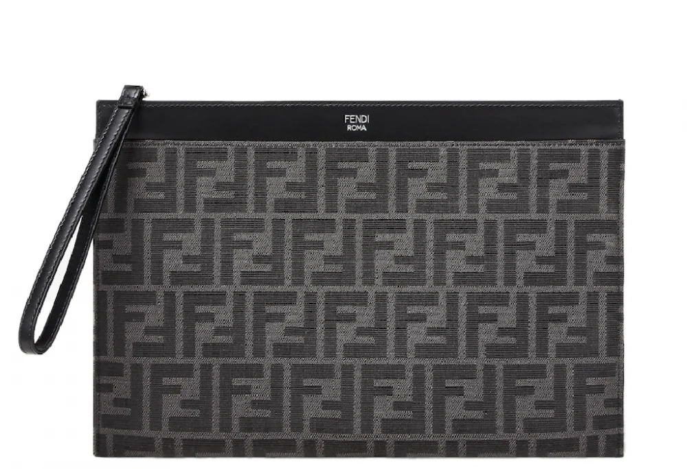 Túi Fendi FF Jacquard Flat Pouch Medium 'Black' 7N0134AFBVF1IKJ