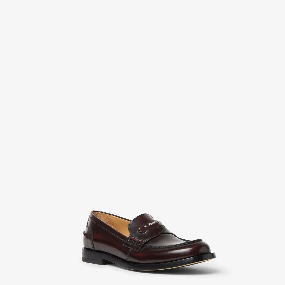 Giày Fendi Ateneo Loafers 'Burgundy' 7D196469FF1XIW - Ảnh 4