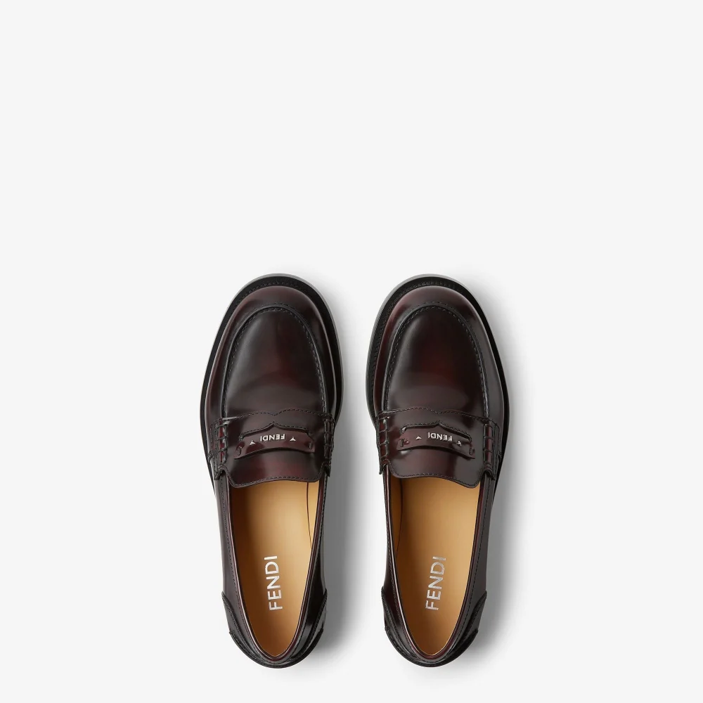 Giày Fendi Ateneo Loafers 'Burgundy' 7D196469FF1XIW - Ảnh 2