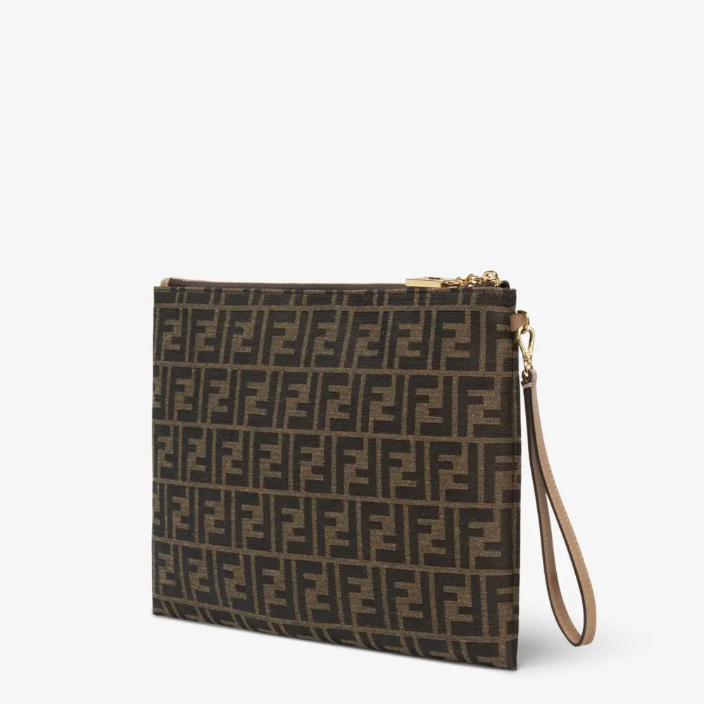 Túi Fendi Large Tube Flat Pouch 'Brown' 8N0178AD23F1GE3 - Ảnh 3