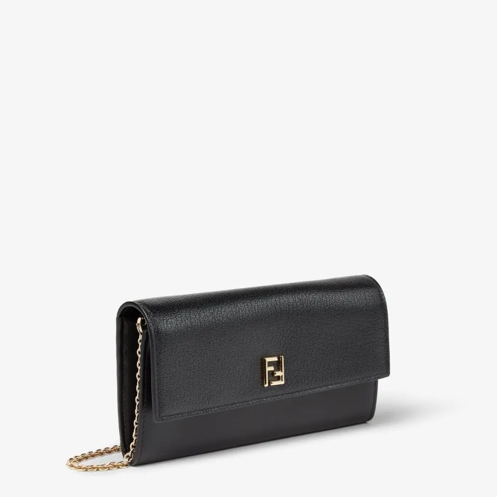 Túi Fendi FF Continental With Chain 'Black' 8M0587B08EF0QA1 - Ảnh 4